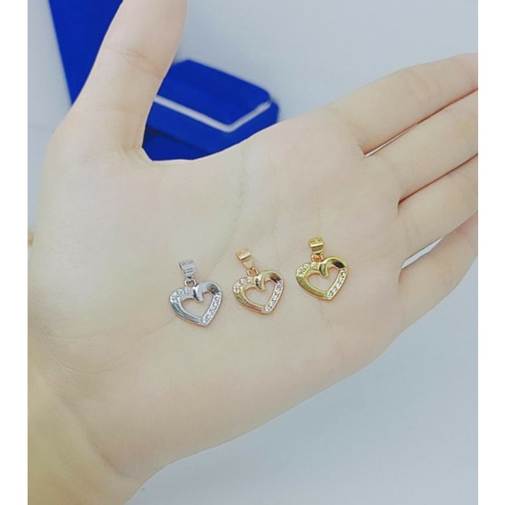 liontin love mata putih variasi model/perak asli silver 925 lapis emas/perhiasan fashion wanita terbaru