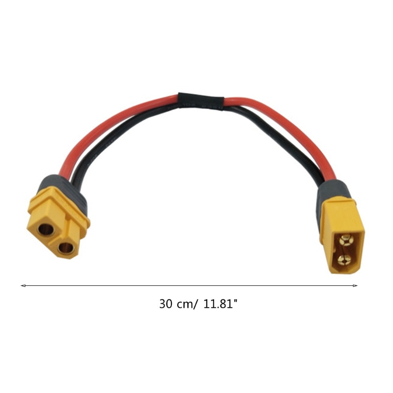 Konektor Kabel zzz XT60 Male Female XT-60 Plug Line 14AWG Kawat Silikon Untuk RC Lipo FPV- Drone 30CM/11.8in