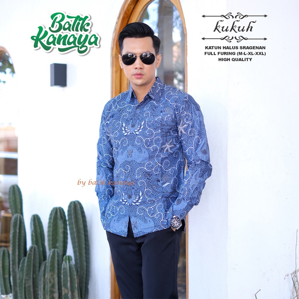 Kanaya Baju Batik Pria Lengan Panjang Modern KHUKUH Full Furing