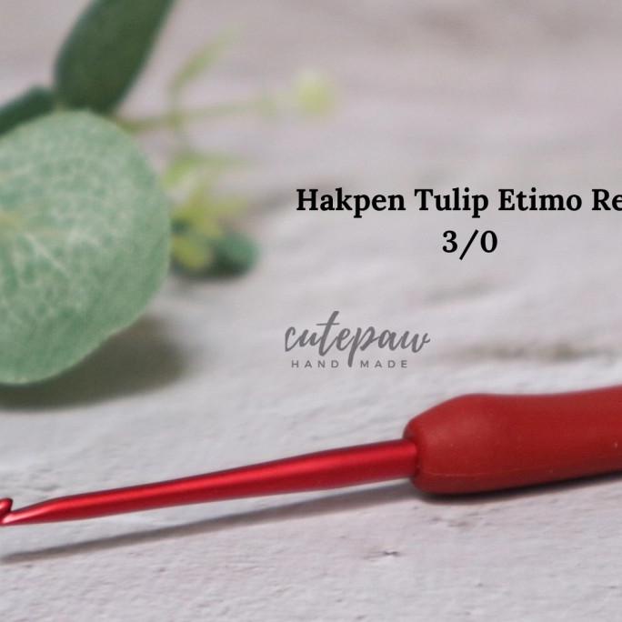 Hakpen tulip Etimo Red - bahan rajut