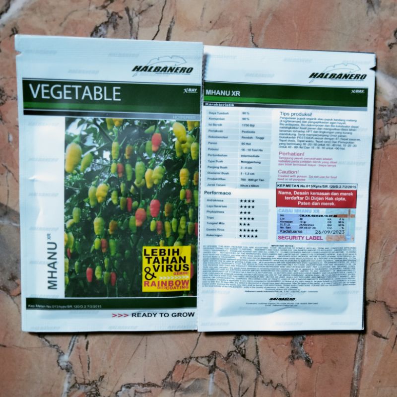 Benih Cabe/Cabai Rawit Mhanu XR Isi 10 gram