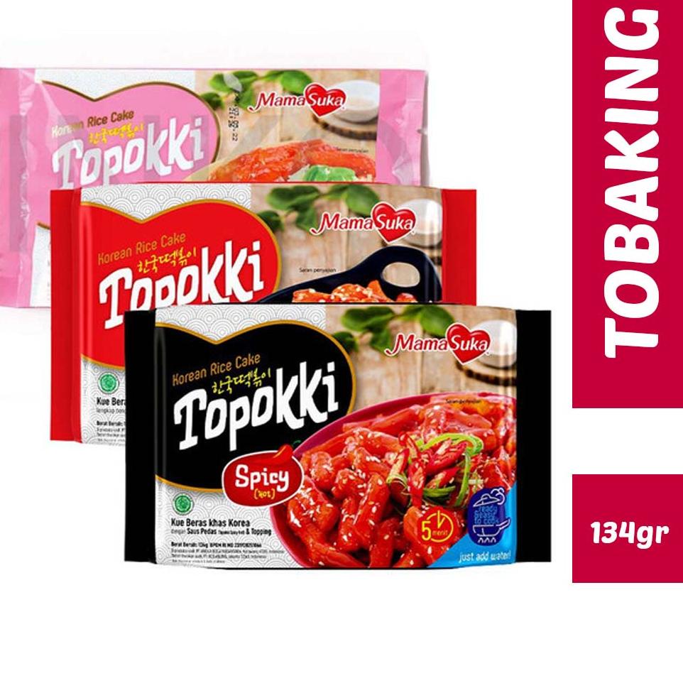 

⚡TOK SIAP 【COD Mamasuka Topokki mama suka Tteokbokki topoki snack Instan Korean Rice Cake HALAL Original Creamy Hot Spicy 134g