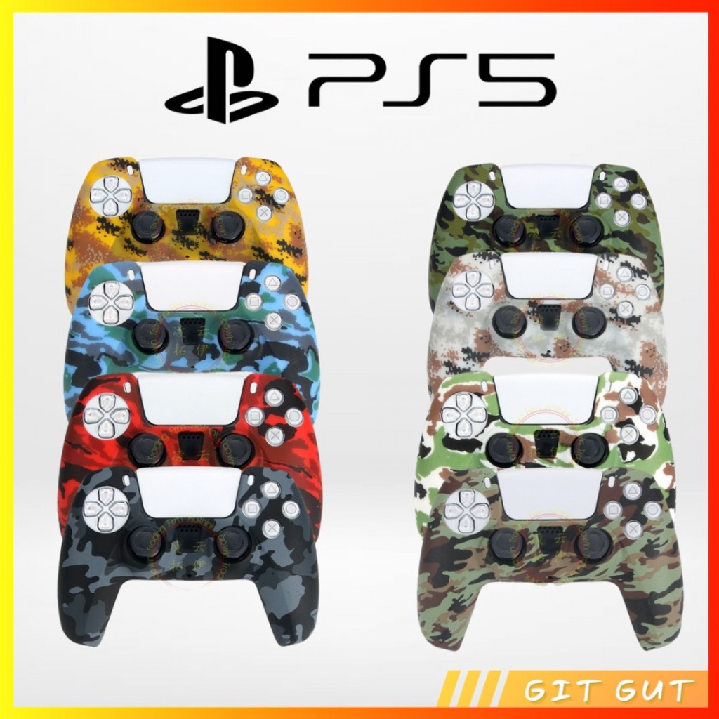 PS5 Motif Army Camouflage sarung Silicone Silikon Dualsense Controller