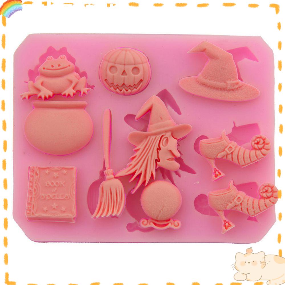 Solighter Cetakan Kue Kodok 3D Pumpkin Resin Molds Cake Stand