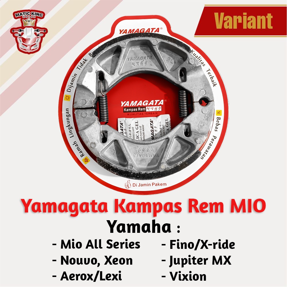 Kampas rem tromol belakang Yamaha Mio Fino Aerox X Ride  M3 Soul GT Jupiter MX Vixion Freego Gear Yamagata