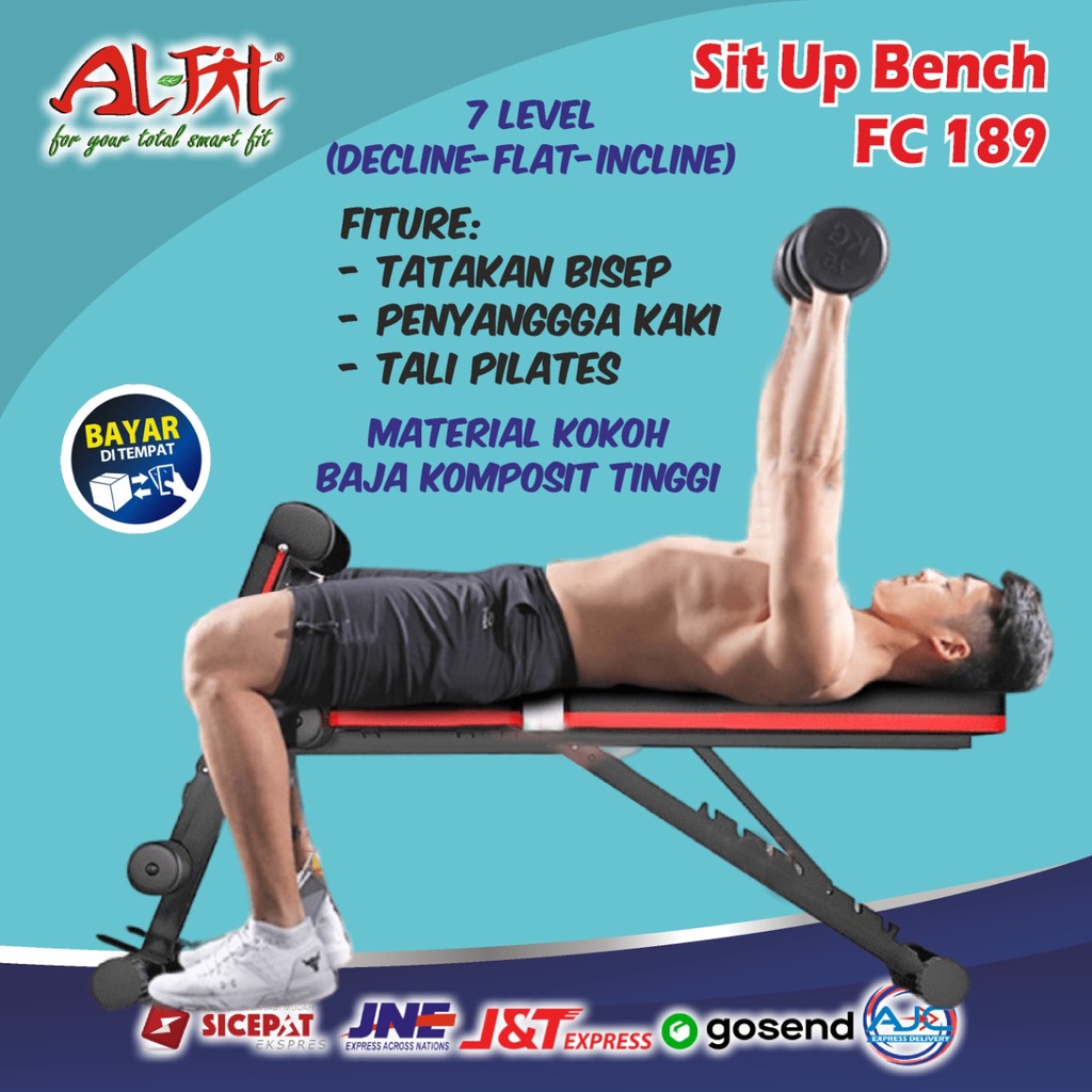 Alat Olahraga Kursi Gym Alat Fitness Rumah Sit Up Bench Sit Up Bar FC 189