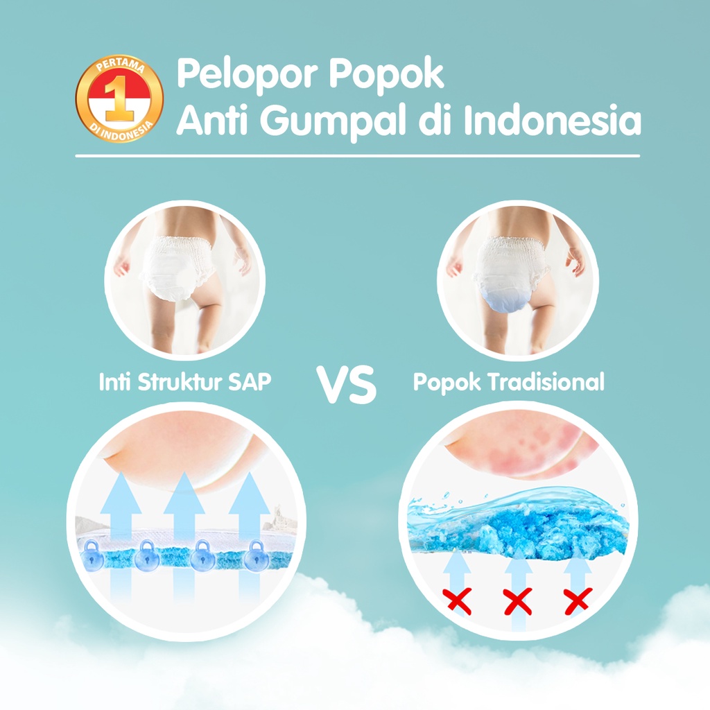 MAKUKU SAP Diapers Comfort  Fit  Tape L26 x 1 Pack Popok Bayi type Celana