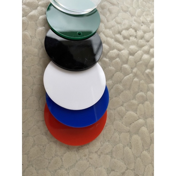 akrilik warna  tanpa cetak / polosan / ganci