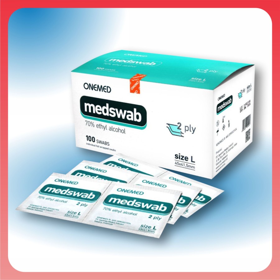 OneMed | MedSwab Tissue Alkohol 2ply | OneMed box 100pcs