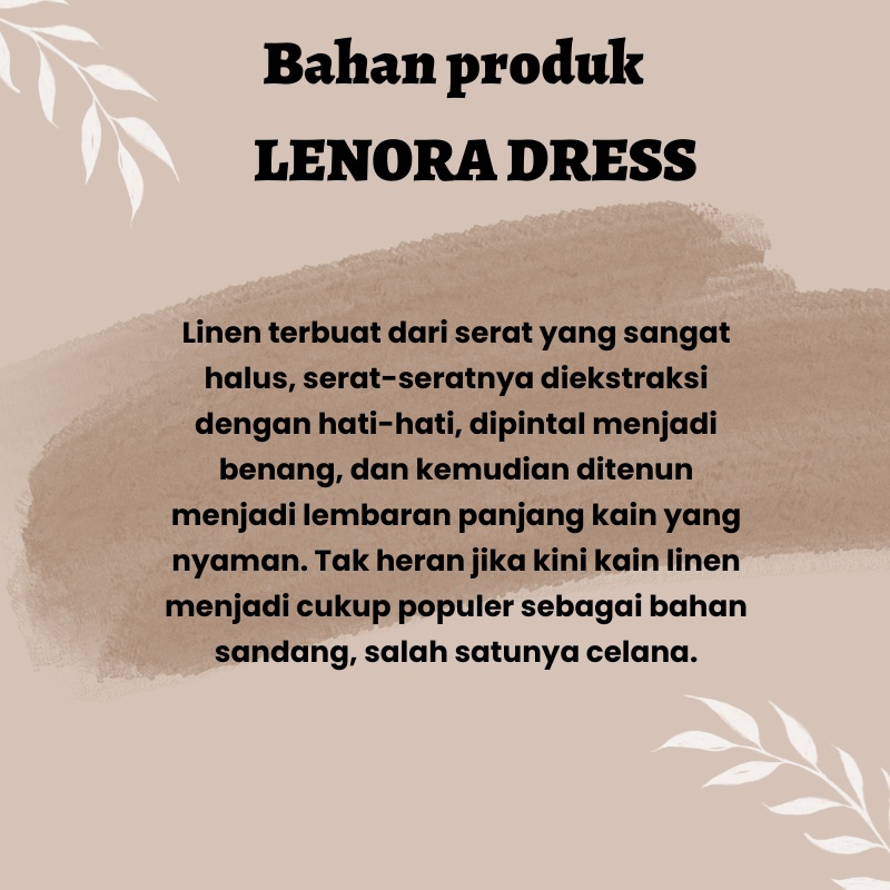 Baju Dress Wanita Dewasa Muslim Busui Lenora Polos Tali Samping Bahan Polo Linen Premium Size M L XL XXL Jumbo / Fashion Wanita Gamis Lebaran Kekinian
