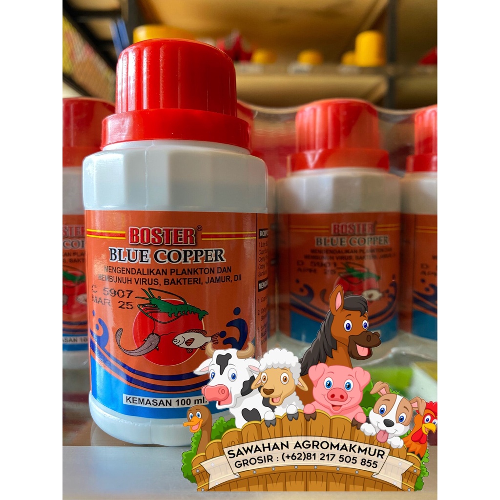boster blue copper obat jamur ikan virus bakteri lele nila cupang koi koki gurami mujair chana preda