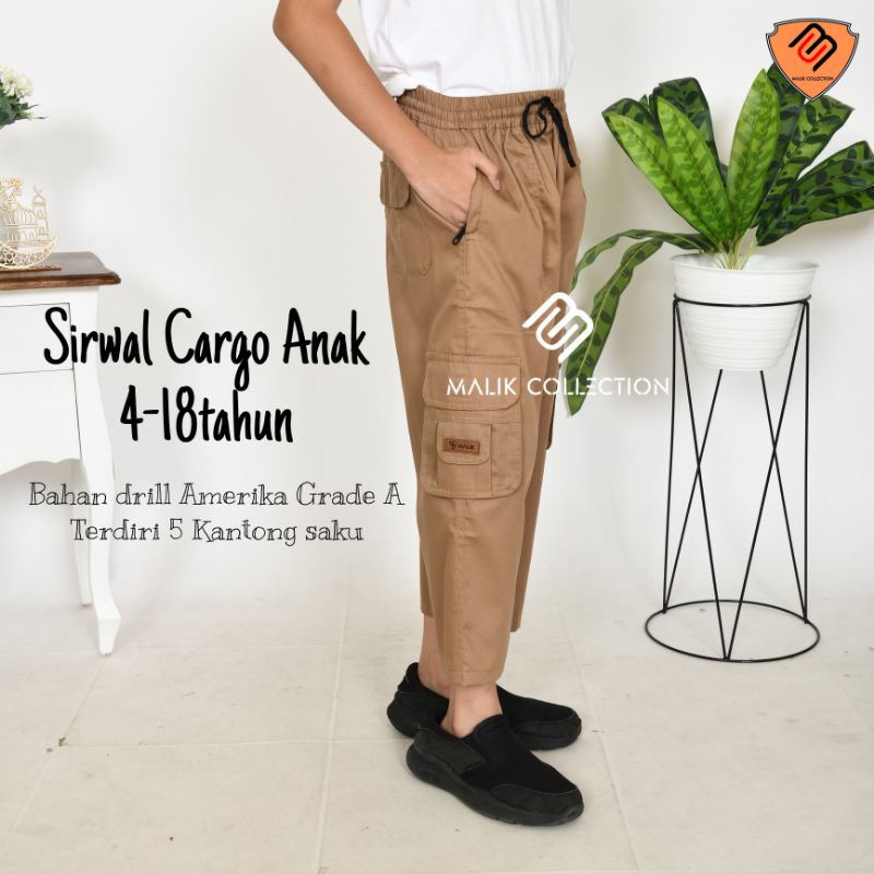 Celana Sirwal anak  laki laki remaja tanggung sirwal cargo anak  usia 4  5 6 7 8 9 10 11 12 13 14 18 tahun  / celana anak harian panjang