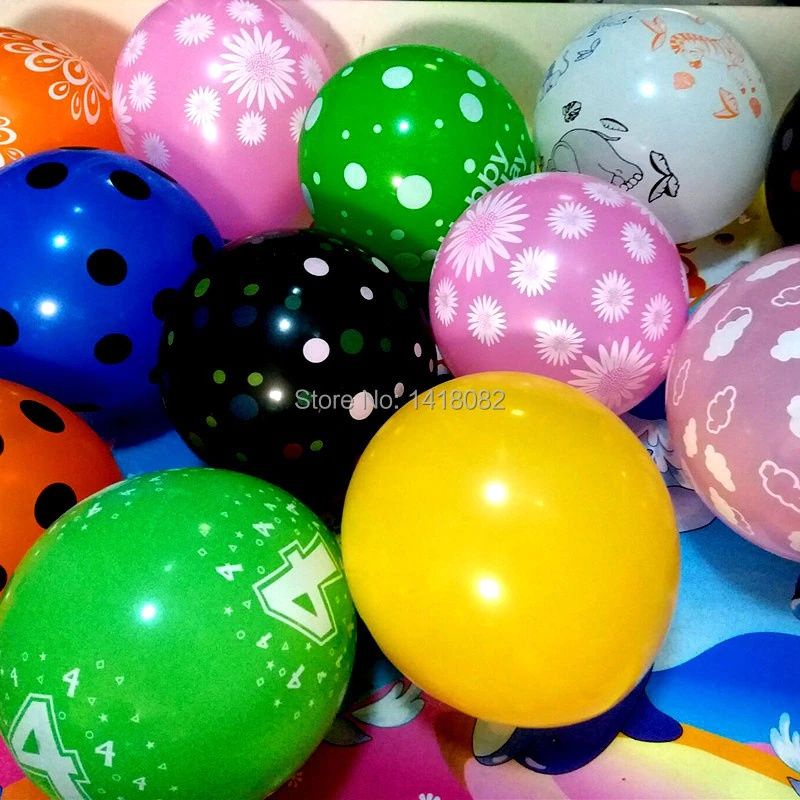 AS Balon Latex Motif Balon Ulang Tahun Balon Bulat