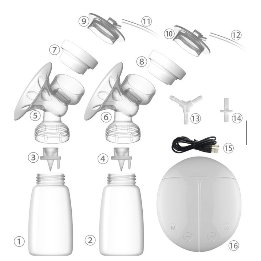 SondKoo Real Bubee Double Breast Pump Breast Pumping Handsfree Dual Pompa Asi Electrik