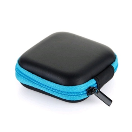 Travel Pouch - Dompet Persegi - Case Organizer - Tempat Headset Koin Kunci Kotak Penyimpanan Charger Mini