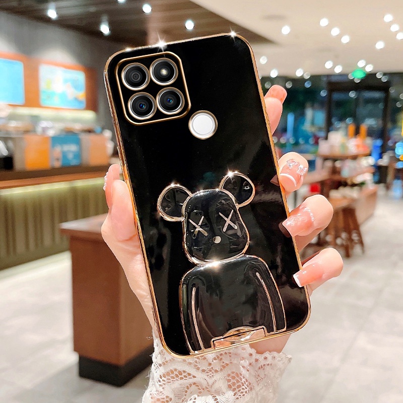 Casing Silikon Realme 9 4G Realme9i 8i 7i Realme8 5G 8 Pro Realme 5 Pro 5i 6i 5S C3 C17 Narzo 50A Motif Beruang