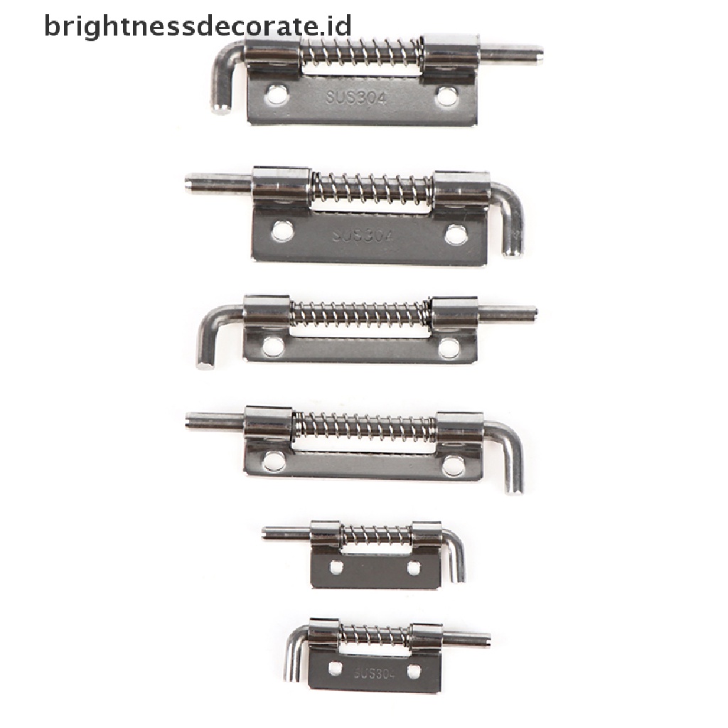 [Birth] 1pc 304stainless Steel Loaded Hinge Security Spring Bolt Barrel Latch Hardware [ID]