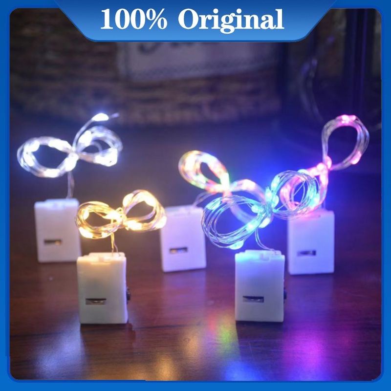 LED KAWAT LAMPU HIAS TUMBLR 1M / 2M DEKORASI HIASAN BUNGA KADO SOUVENIR + FREE BATRAI