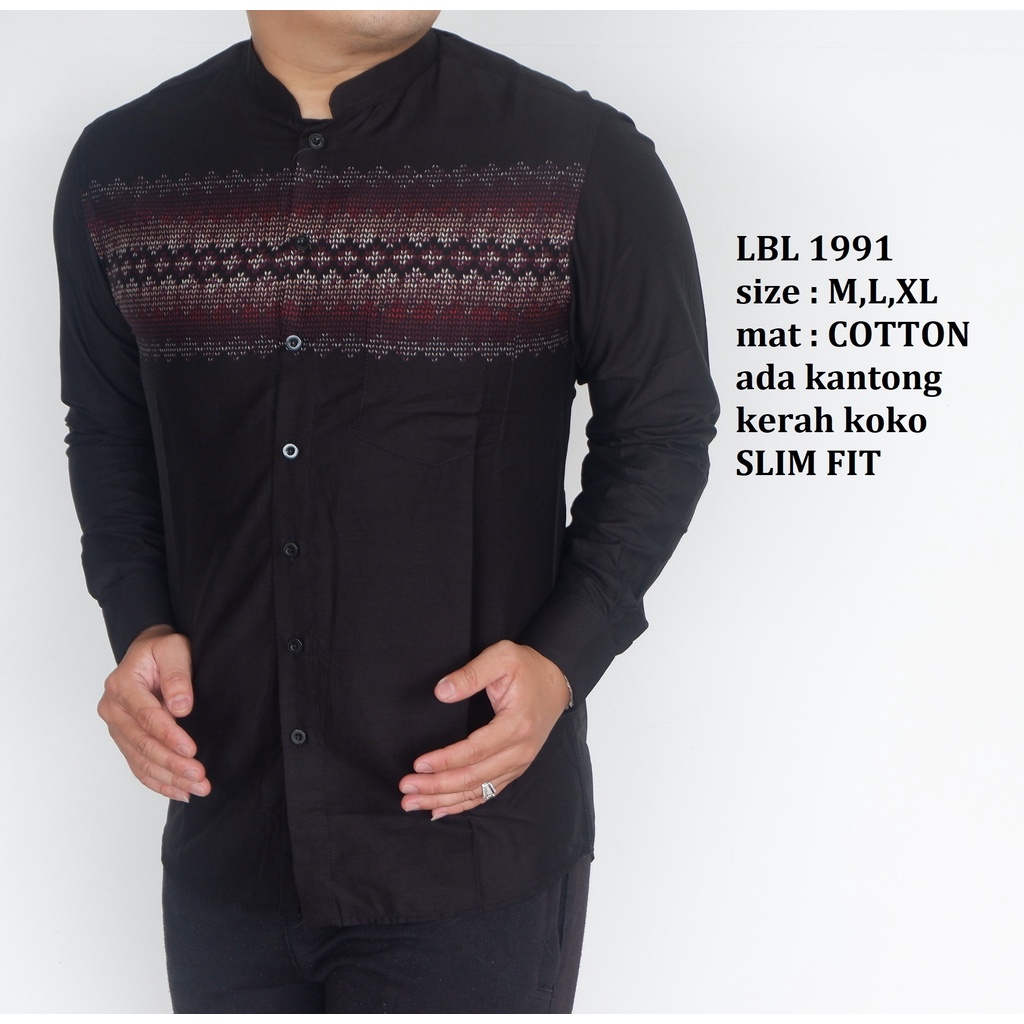 BATIK COWOK SLIMFIT PANJANG LBL 1991