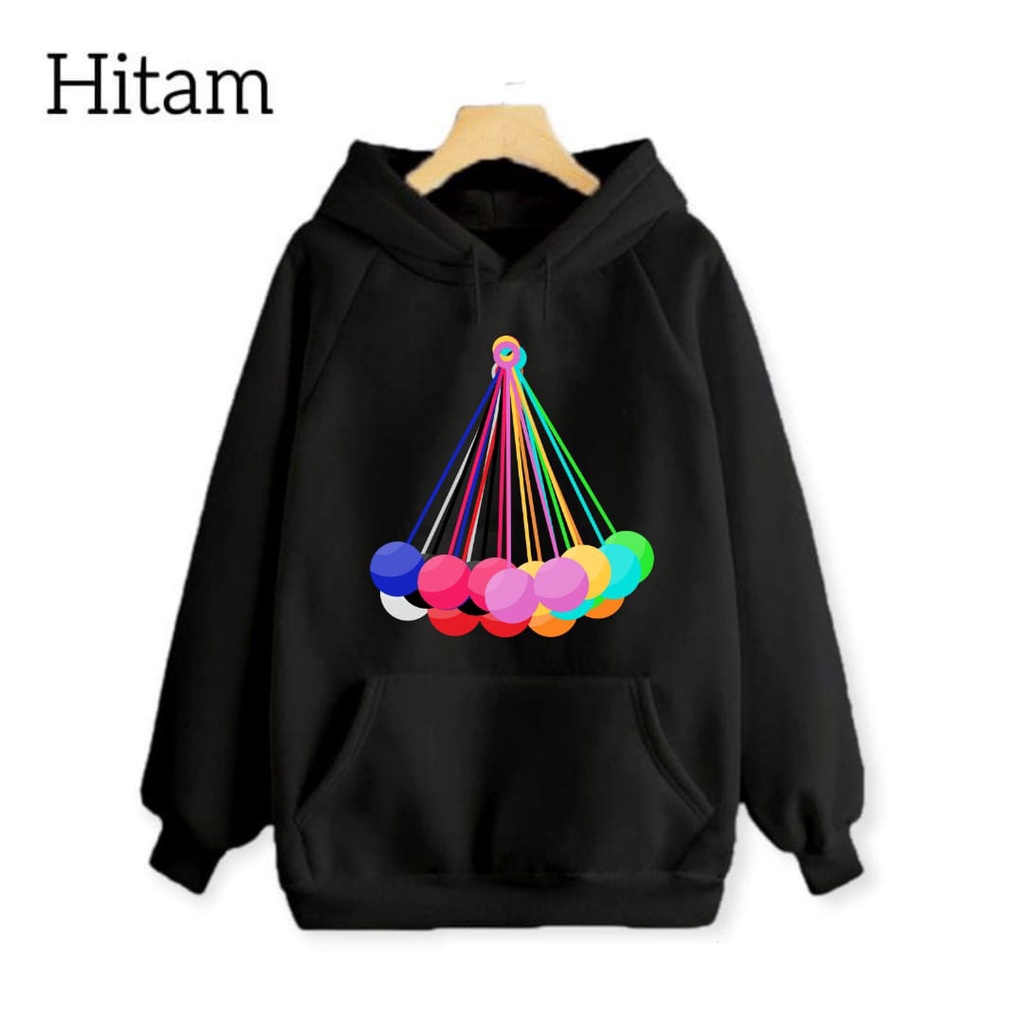 Hzl_outfit Hoodie Sweater Anak Lato Lato Rainbow S.M.L.XL COD