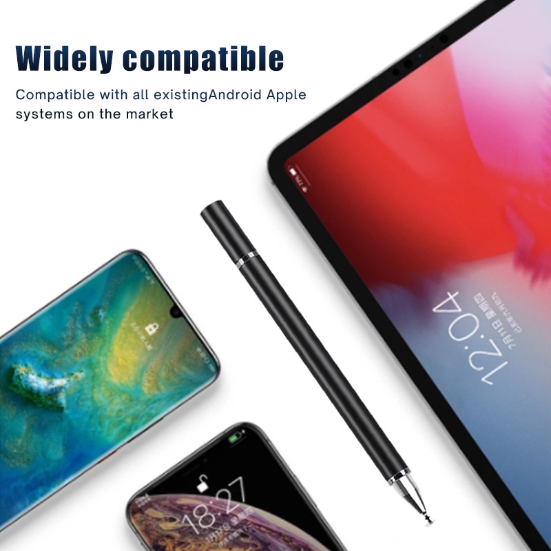 Stylus Universal 2 In 1, Pena Gambar Layar Kapasitif Pena Sentuh Aksesoris Pensil