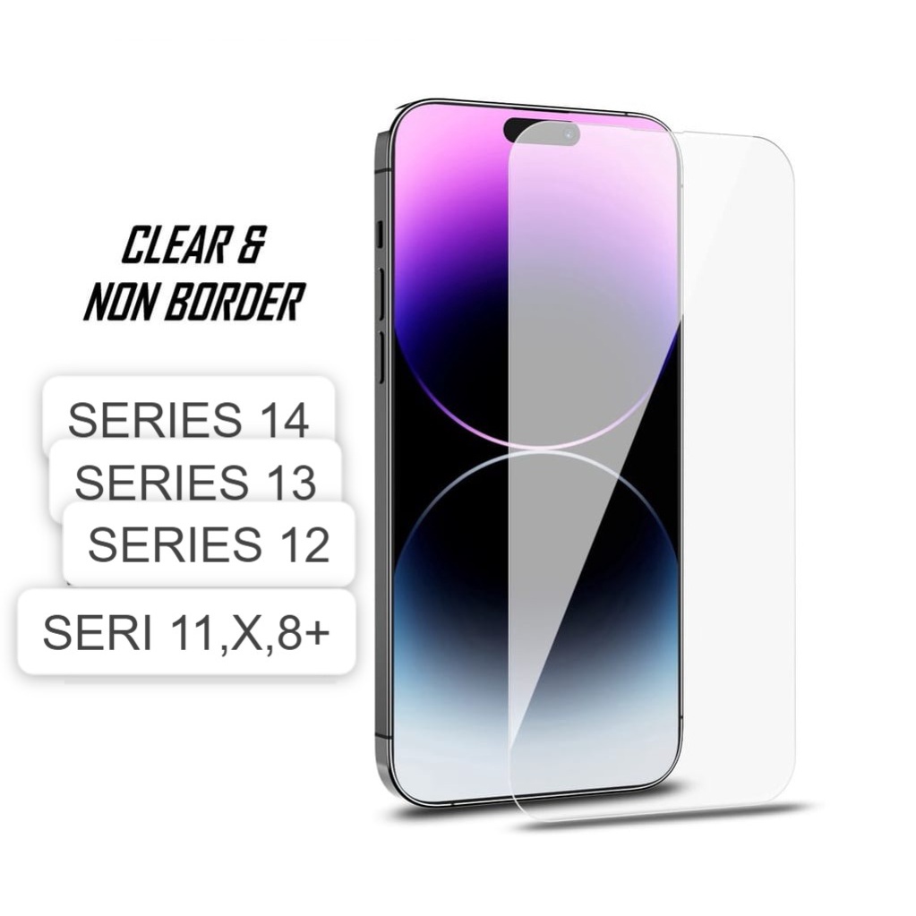 Tempered Glass Iphone 14 Promax, 14 Max / Plus Pro 13 mini 13 Promax, 12 Promax, 12 Pro, 11 Promax, 11 Pro, X, Xr , Xsmax, 8 Plus 7 Plus 8 7 6 Plus Screen Protector / Anti Gores Kaca 0.3mm