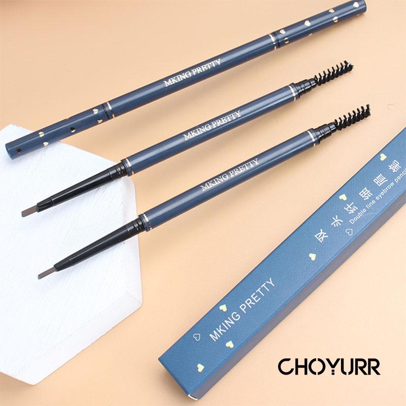 【COD】Eyebrow 2in1 Eyebrow Pensil Alis Double Head Spiral Berkepala GandaEyebrow Long Lasting Tahan Lama Non Smudge Original-CH