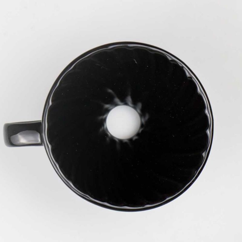 One Two Cups Filter Penyaring Kopi V60 Glass Coffee Filter Dripper - ZM00639 Hitam 1-2 Cups