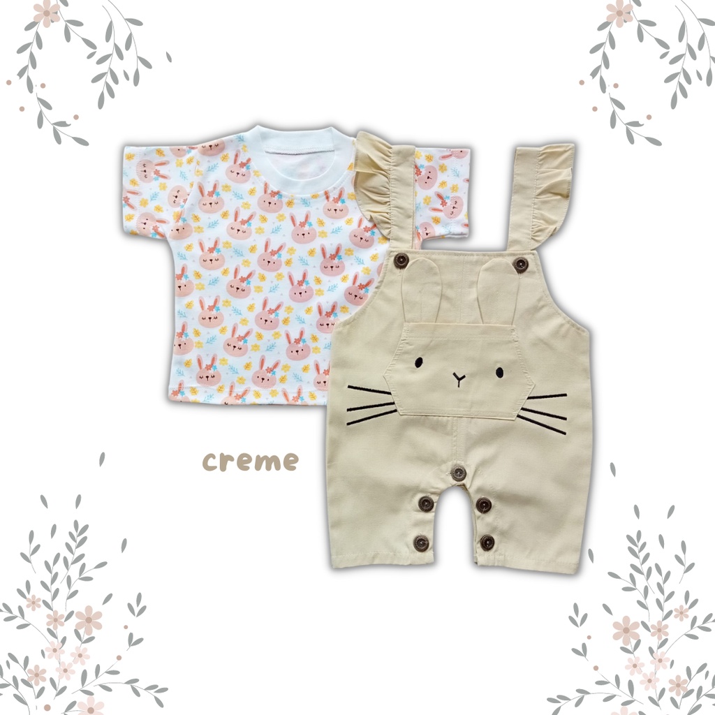 bunny chino overall setelan overall anak balita 1 2 tahun 6 12 bulan perempuan baju anak perempuan