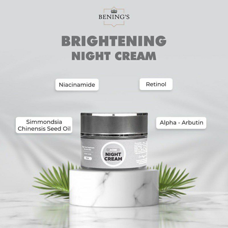 BENINGS SKINCARE BY DR OKY PRATAMA KRIM HN MALAM ORIGINAL | NIGHT CREAM BRIGHTENING BENING SKINCARE 