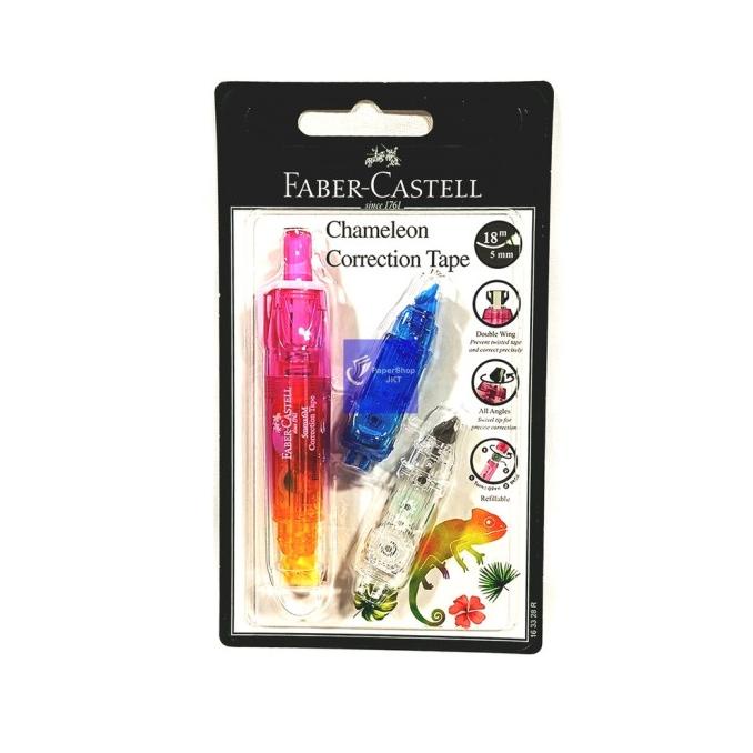 

FABER CASTELL Correction Tape Chameleon 18m x 5mm - Per Pcs