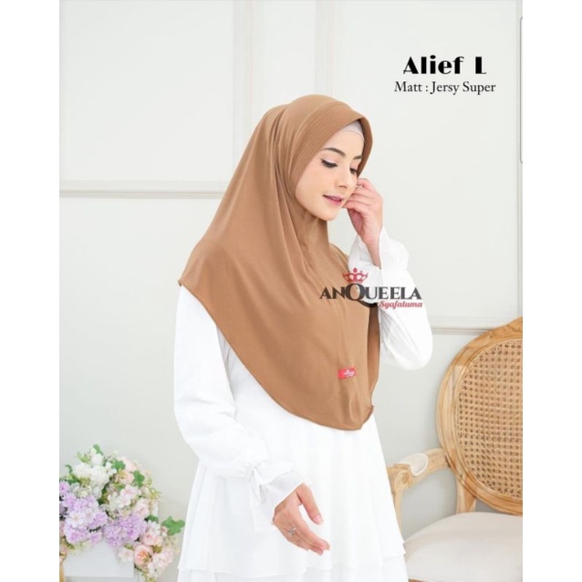Jilbab Khimar Instan Simple Alif L Ori Anqueela