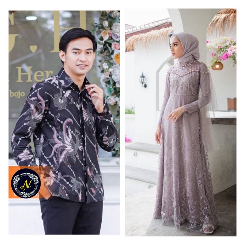 COUPLE GAMIS BATIK SARIMBIT RAMADHAN LEBARAN WANITA TERMURAH MODERN BEST SELLER