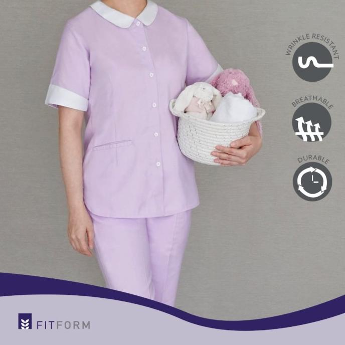 Seragam Suster FITFORM Lilac Vintage Collar (Celana Panjang)