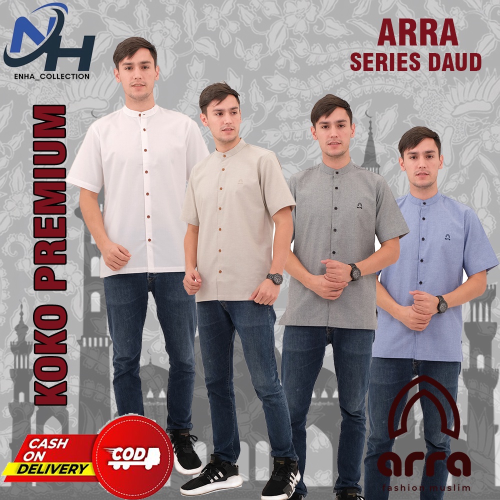 PROMO Baju Koko Pria Dewasa series DAUD  Baju Koko Untuk Daily Harian Koko Pria Dewasa Bahan Oxford 