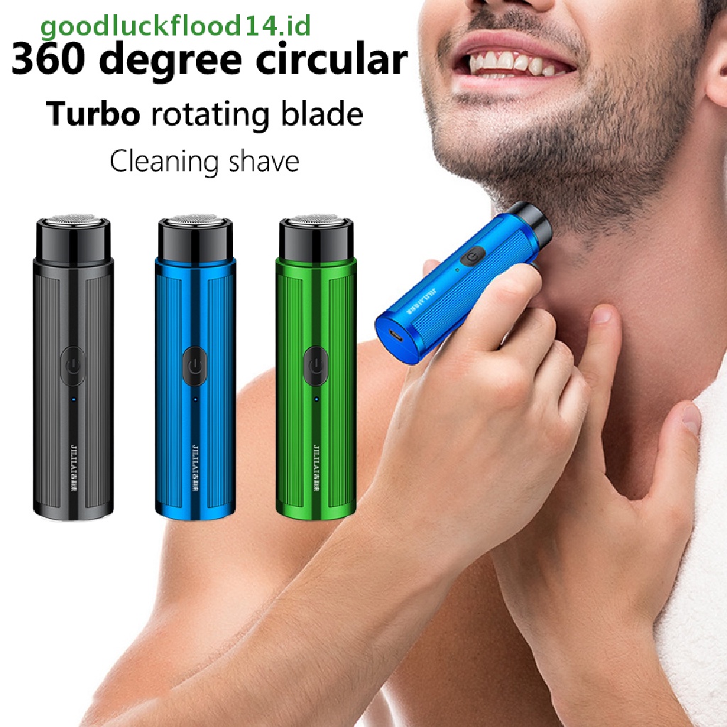 [GOOGFOUR] Alat Cukur Elektrik Mini USB Razor Portable Rotary Cutter Kepala Jenggot Pemangkas Membandel [TOP]