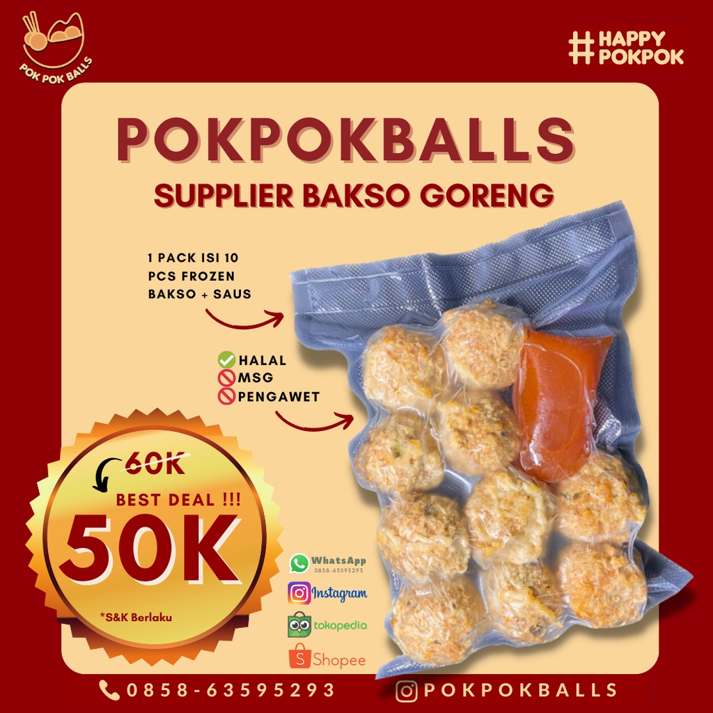 

PokPokBalls Supplier / Supply Bakso Goreng Ayam Udang Bandung Jabodetabek