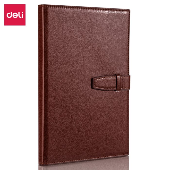 

Deli Leather Cover Notebook / Buku Tulis Sampul Kulit 16K 120Lmbr 7945