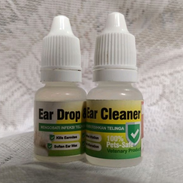 Earmites Drops &amp; Ear Cleaner Clever Solutions Tetes Telinga Kucing Untuk Infeksi dan Iritasi Telinga , Membasmi Earmites dan Membersihkan Kotoran Telinga Kucing