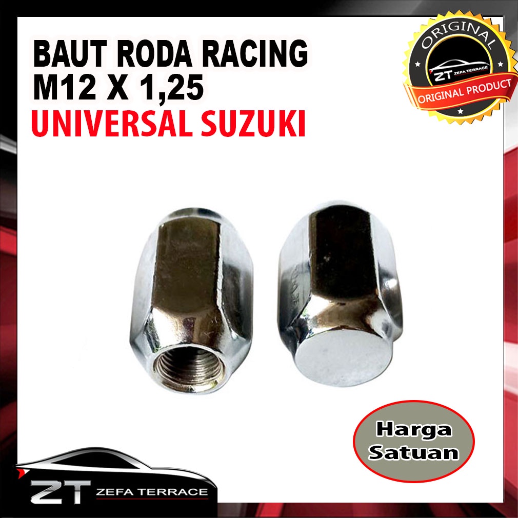 Baut Roda Racing Suzuki APV Ertiga Vitara Escudo Carry Futura Jimny Baut Roda M12x1,25 Long 3,5cm
