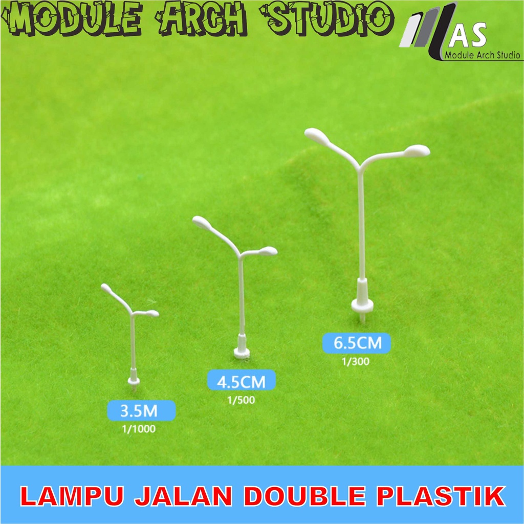 Maket Lampu Jalan Plastik - Miniatur Lampu jalan Monokrom - Maket PJU