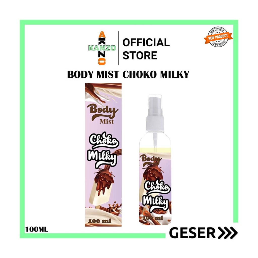 Kanzo - Parfum Body Mist Choko Milky 100ml / Body Mist Choko Milky 100ml / Parfum Coklat Milky 100ml Unisex