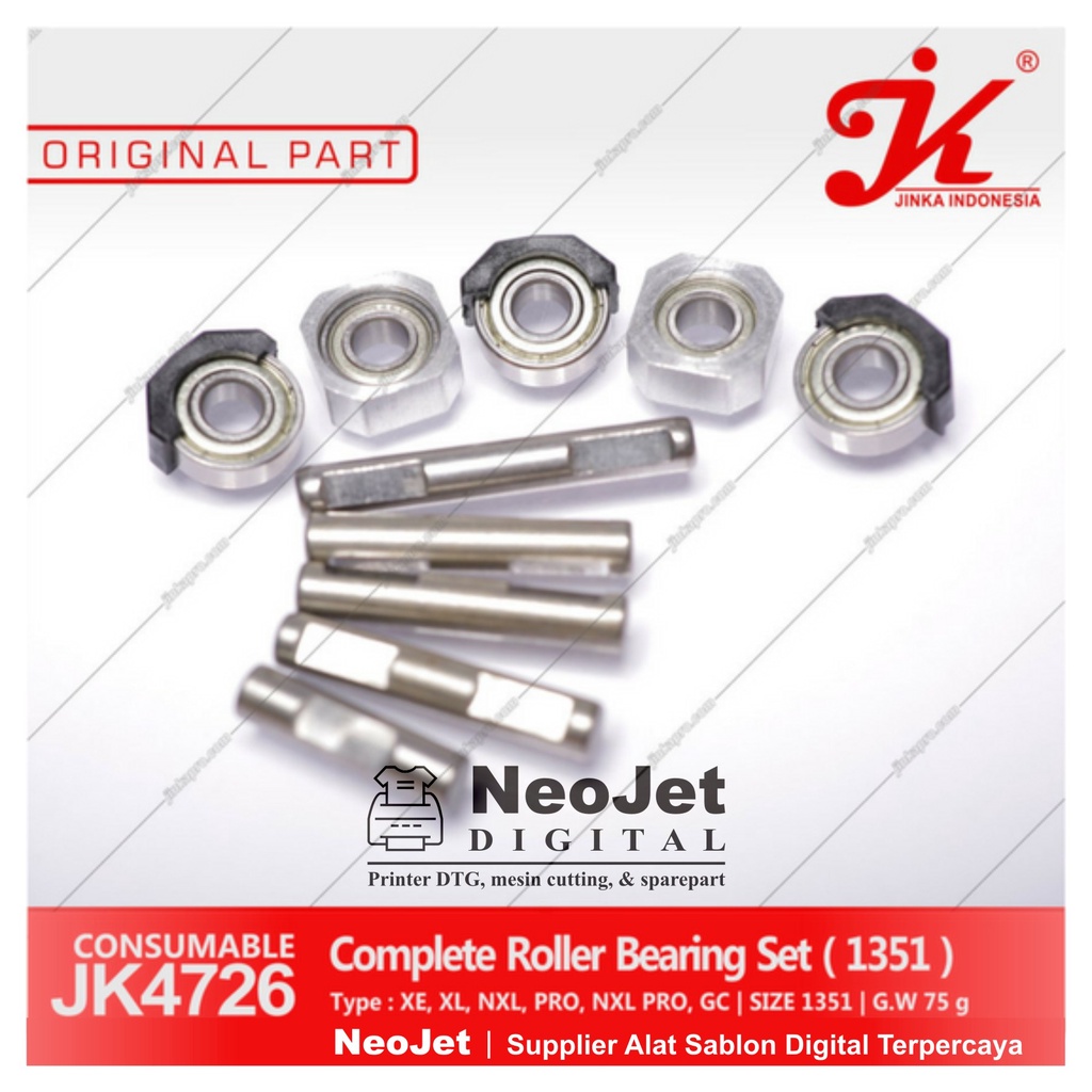 

JK4726 Complete Bearing Set 1351 Sparepart Mesin Cutting Sticker Jinka Spare Part