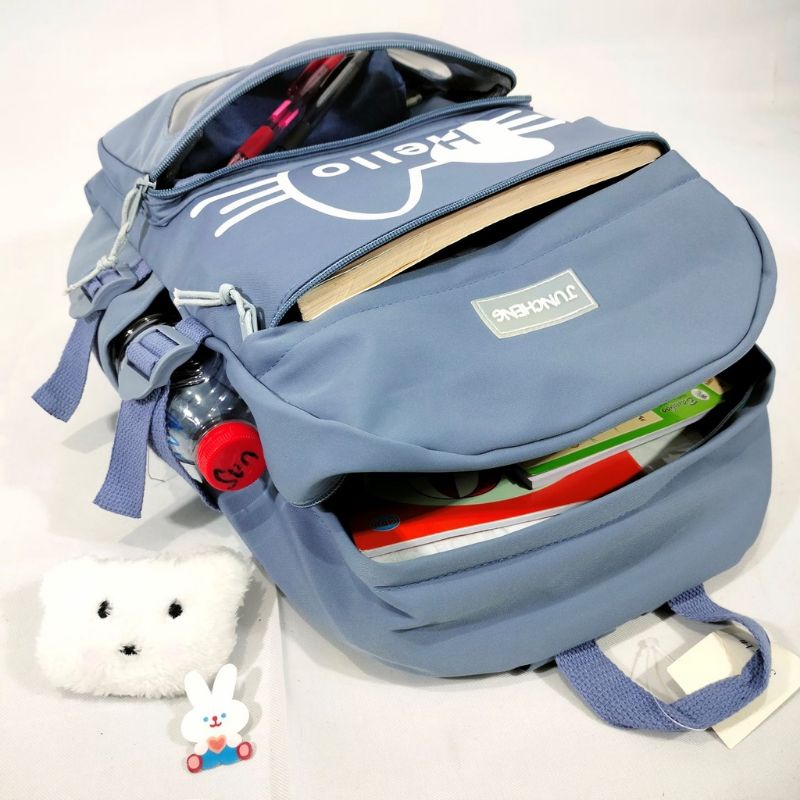 Bonus PIN! Ransel Import Tas Anak Sekolah SD SMP SMA Backpack Remaja Kuliah Model Korea 305-1