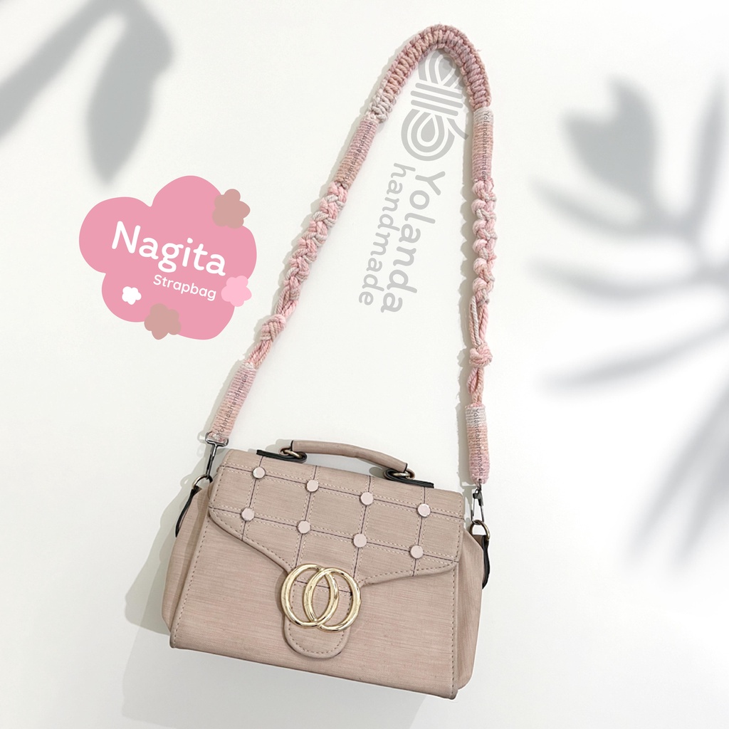 [TERMURAH] Tali Strap bag Macrame NAGITA | Premium | Tali kamera | Strap Bag Lucu | Custom | Puffy Bag | Sling Bag | Pendek |COD