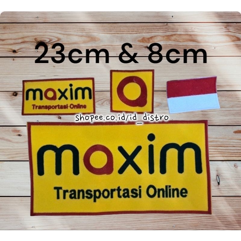 partch driver  Bordir logo Maxim emblem Maxim Full set 4in1