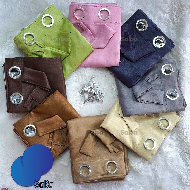 Gorden blackout gorden polos varian 8 warna pink hijau biru abu moca