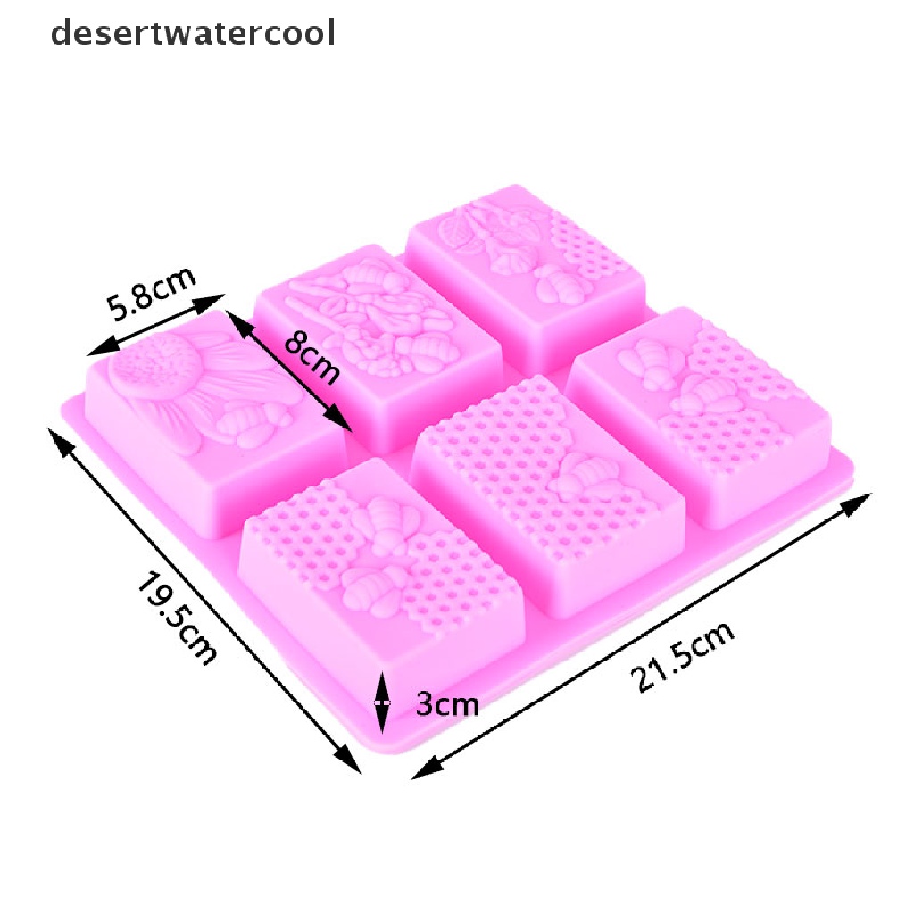 Deid 1pc Cetakan Sabun Silikon Honey Bee diy Handmade Craft 3d Soap Mold Martijn