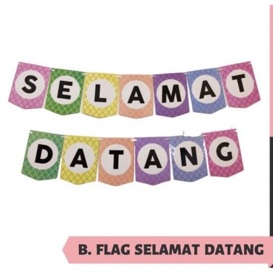 BANNER SELAMAT DATANG / BENDERA SELAMAT DATANG / BUNTING FLAG SELAMAT DATANG