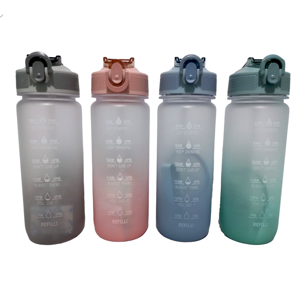 TOKO21GROSIR -- BOTOL MINUM MOTIVASI 700ML WARNA SOFT DOFF KODE ZY 1826